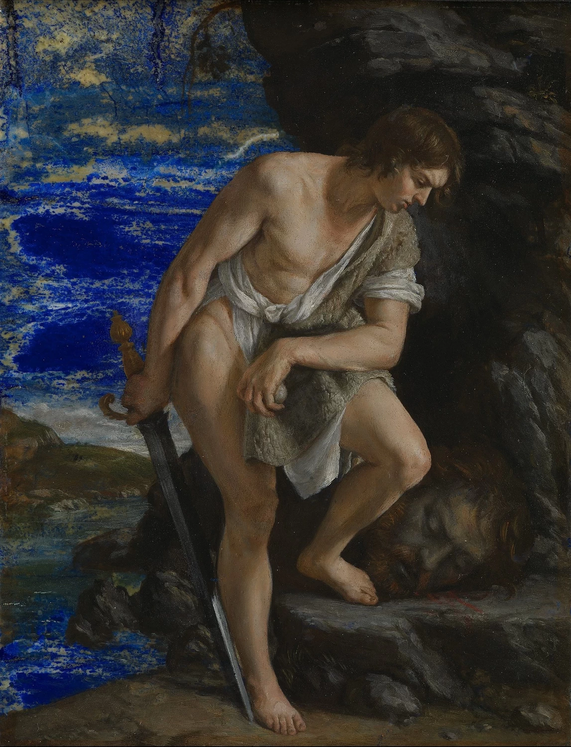 Davide contempla la testa di Golia - National Gallery, Londra